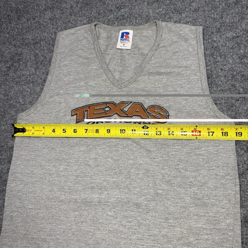 Vintage Russell Athletic women's Texas Longhorns sleeveless top in gray Size M - Picture 4 of 6